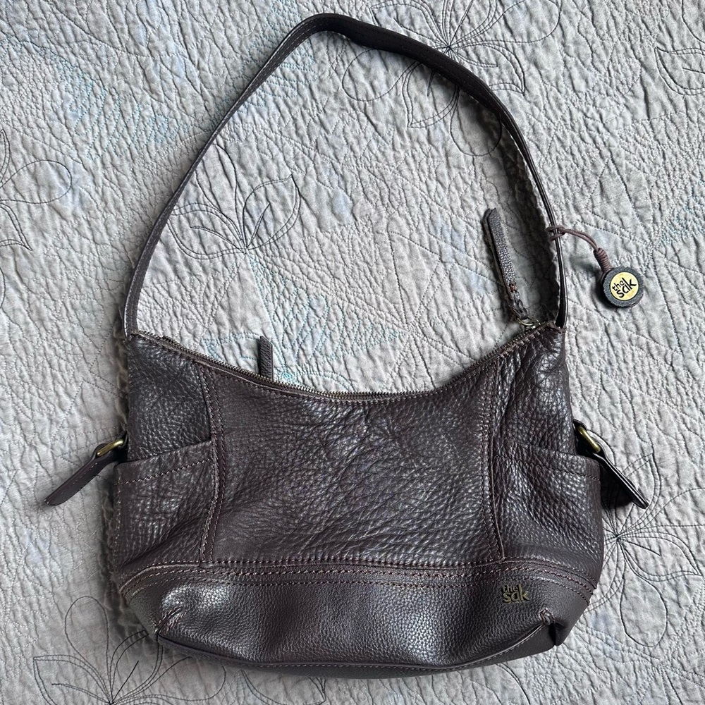 The Sak brown pebbled leather shoulder bag